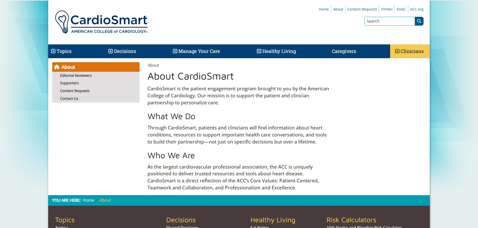 CardioSmart About page