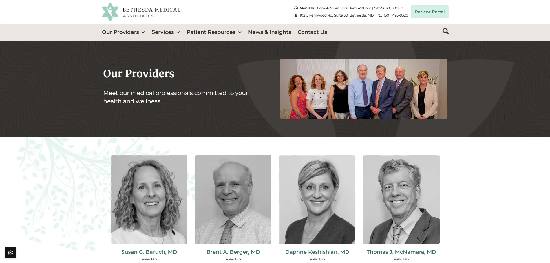 Bethesda Medical Associates providers page