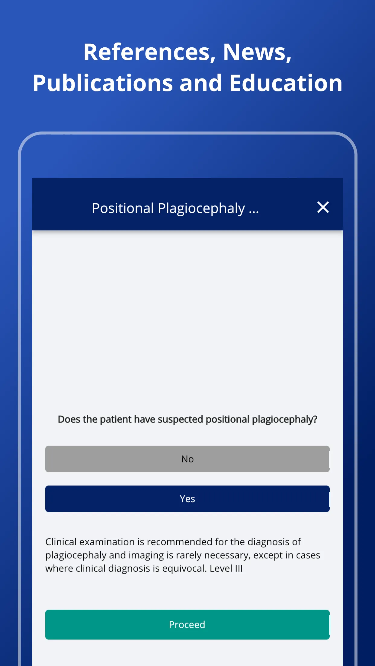 CNS+ mobile app clinical decision support tool