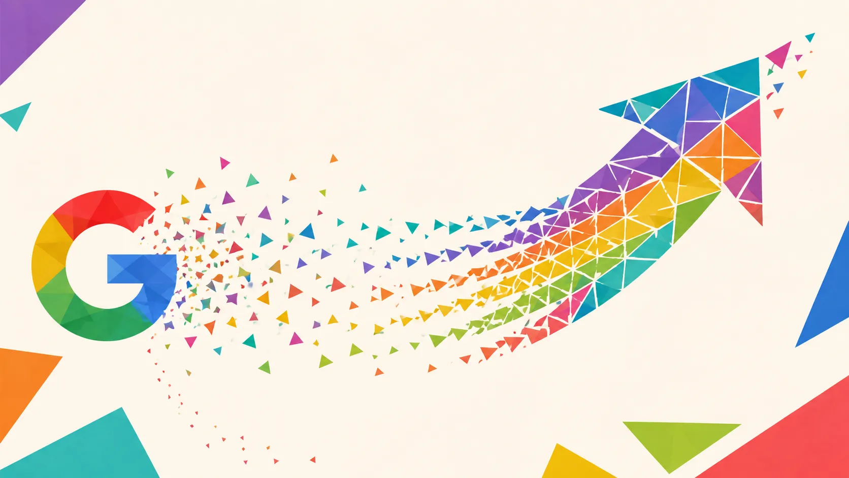 Geometric illustration showing advertising value flowing through a conversion path into funding and mission impact.